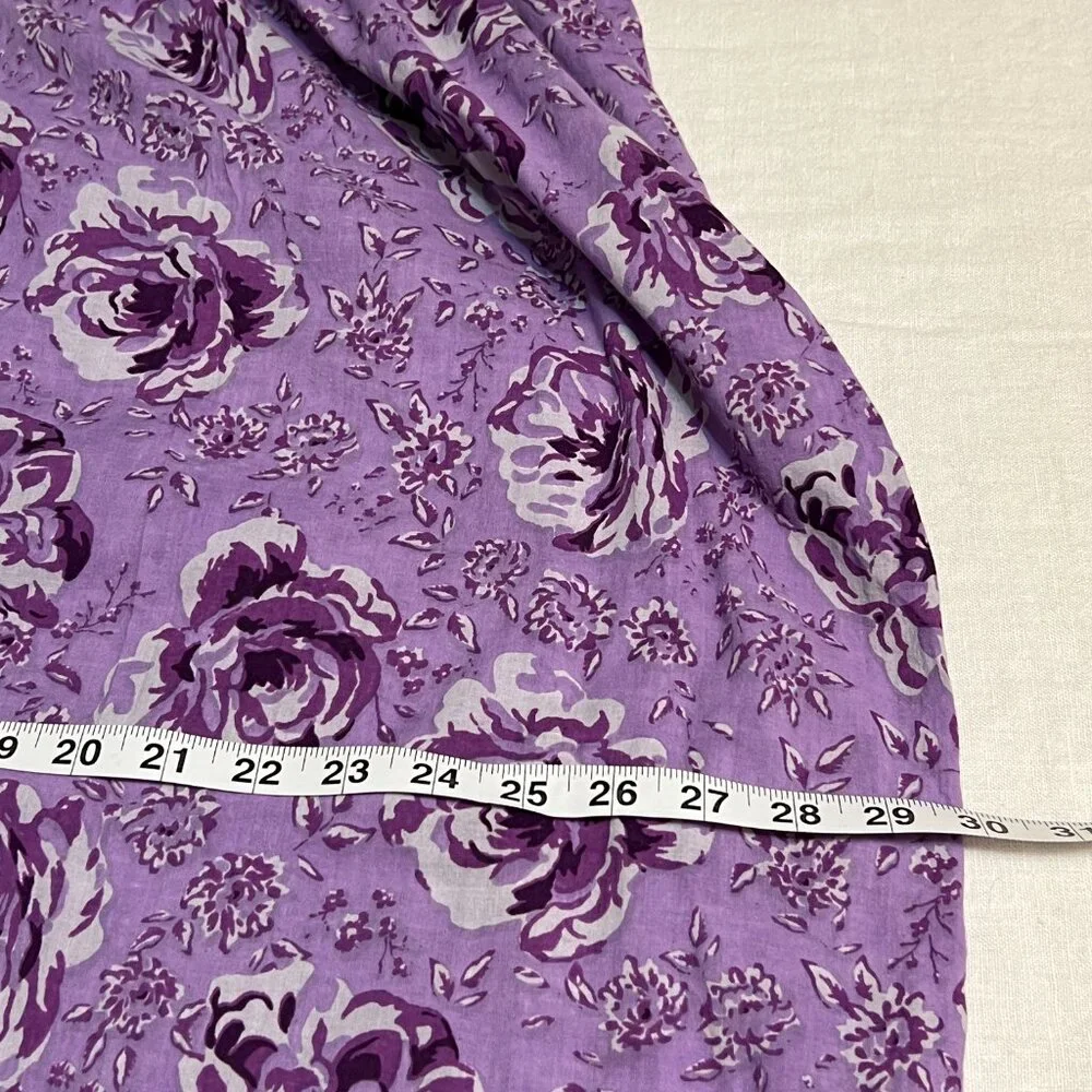 Only Necessities Women's Sleepwear Purple Floral Dress Sleeveless Size 14/16 - Picture 8 of 9